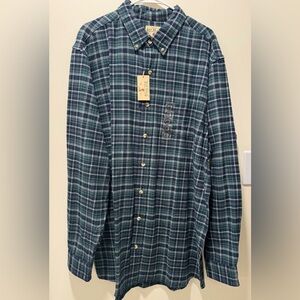 Men's Green Plaid flannel shirt
